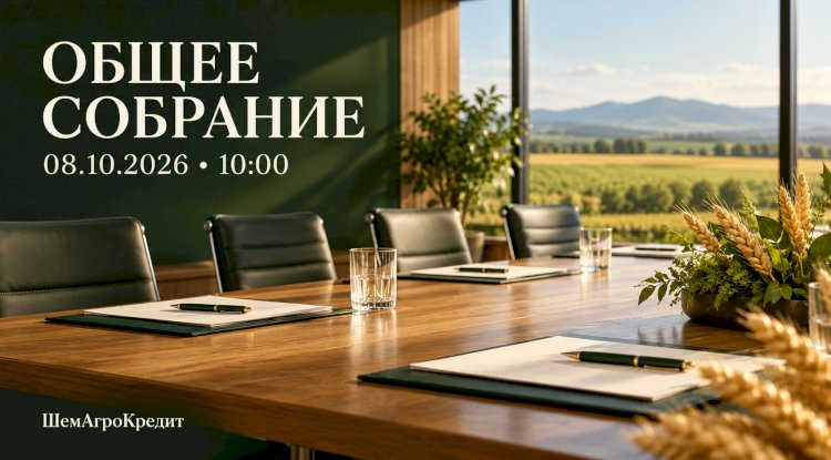 Извещение от 23.09.2026 года, о проведении 08.10.2026 года, общего собрания участников ТОО «Кредитное товарищество «ШемАгроКредит»